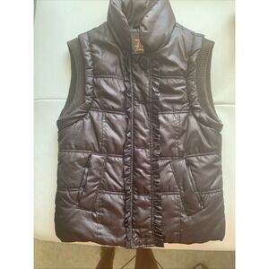 Dollhouse Puffer Jacket Vest Size Small Brown In Perfect Condition